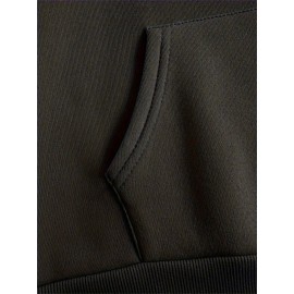 Plus Size, Women's Oversized Christmas Gingerbread Cookie Print Hooded Sweatshirt - Soft Long Sleeve Pullover with Pocket, Merry Christmas Lettering & Plaid Snowflake Design, Cozy Casual Holiday Sweater for Casual Attire (Machine Washable)