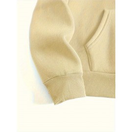 [Plus Size Angel Wings Hoodie] Soft & Comfortable Plus Size Angel Wings Print Hoodie | Long Sleeve Pullover with Pockets, Casual Style for Women, All Season Wear