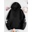 [Faithinspired Plus Size Hoodie] Faithinspired Plus Size Women's Elegant Casual Hooded Sweatshirt - Black Cross Print Long Sleeve Pullover, Cozy Fall & Winter Machine Washable Hoodie, Soft Fabric, Stylish, Durable Construction