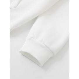 [Dragon Print Hoodie] Plus Size Dragon Print Hoodie - Casual Long Sleeve Pullover with Drawstring, Kangaroo Pocket - 100% Polyester, Slight Stretch, All Season Knit Fabric Hooded Sweatshirt