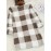 Plus Size - Women'S Plus Size Plaid Sweater - Cozy Fleece-Lined Long Sleeve Round Neck Top with Pockets, Casual Fall/Winter Wear