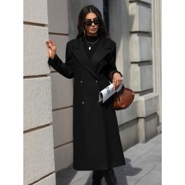 [Elegant Trench Coat] Vibrant Green Women's Elegant Casual Long Trench Coat | Machine Washable Lightweight Spring/Fall Outerwear with Classic Collar & Regular Fit, Autumn Fashion, Durable Fabric, Smooth Texture