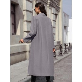 [Elegant Trench Coat] Vibrant Green Women's Elegant Casual Long Trench Coat | Machine Washable Lightweight Spring/Fall Outerwear with Classic Collar & Regular Fit, Autumn Fashion, Durable Fabric, Smooth Texture