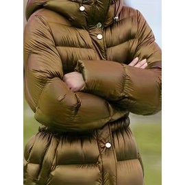 Winter Women's Loose Elegant Warm Coat, Everyday Winter Wear, Winter Outerwear, Classic Winter Style, Elegant Outerwear, Warm Fabric, Durable Material, Long Coat, Outer Jacket, Stylish Women, Casual Outfit