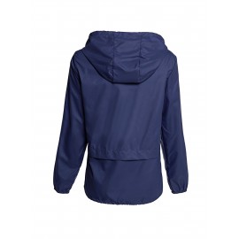 Raincoat Women Lightweight Rain Jackets Packable Outdoor Hooded Windbreaker
