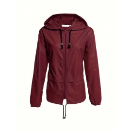 Raincoat Women Lightweight Rain Jackets Packable Outdoor Hooded Windbreaker